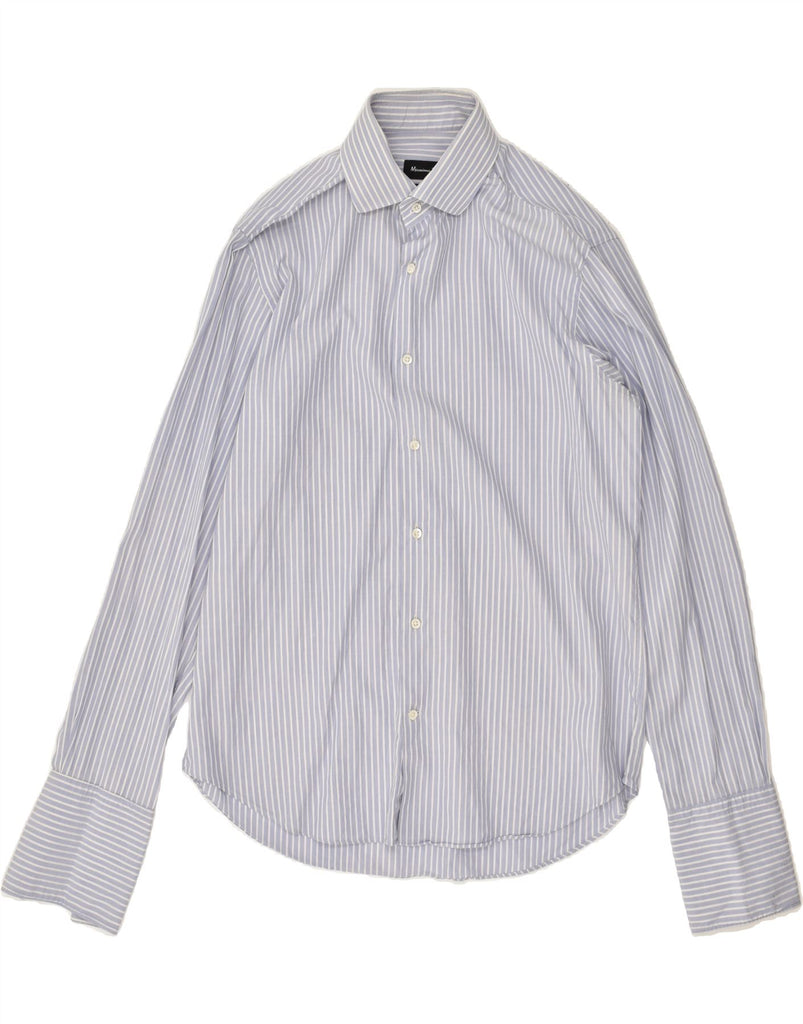 MASSIMO DUTTI Mens Shirt Size 42 16 1/2 Large Blue Pinstripe | Vintage Massimo Dutti | Thrift | Second-Hand Massimo Dutti | Used Clothing | Messina Hembry 