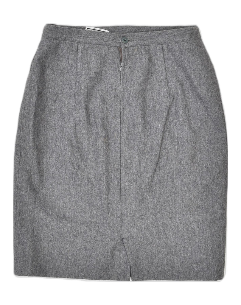 LUISA SPAGNOLI Womens Pencil Skirt IT 46 Medium W28 Grey Wool | Vintage | Thrift | Second-Hand | Used Clothing | Messina Hembry 