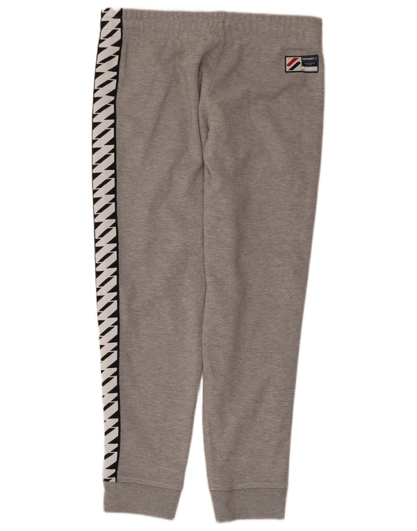 Superdry Mens Graphic Tracksuit Trousers Joggers Medium Grey Colourblock