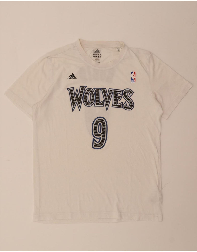 ADIDAS Womens Timberwolves Graphic T-Shirt Top UK 16 Large White Polyester Vintage Adidas and Second-Hand Adidas from Messina Hembry 