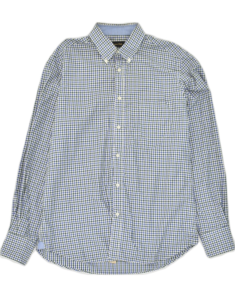 MASSIMO DUTTI Mens Tailored Fit Shirt Medium Blue Check Cotton | Vintage Massimo Dutti | Thrift | Second-Hand Massimo Dutti | Used Clothing | Messina Hembry 