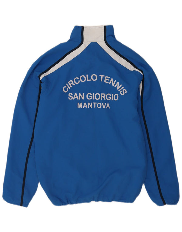 Asics Mens Graphic Tracksuit Top Jacket Medium Blue Colourblock Polyester
