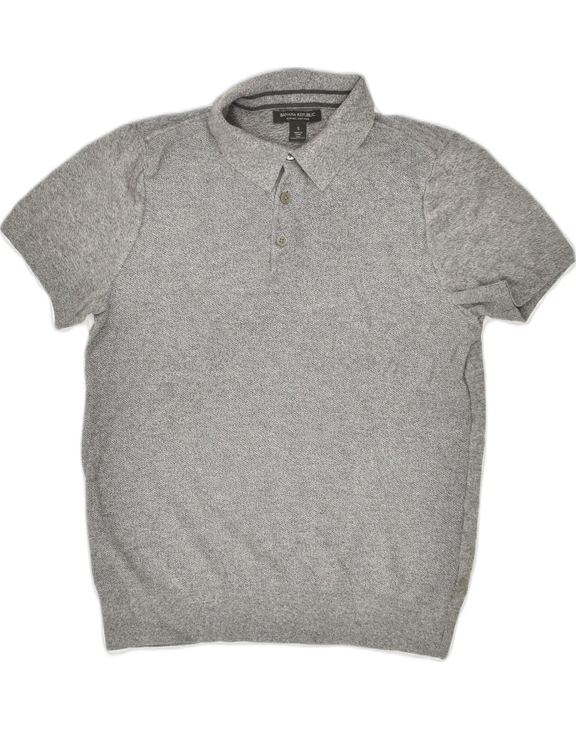 BANANA REPUBLIC Mens Polo Shirt Small Grey Cotton | Vintage Banana Republic | Thrift | Second-Hand Banana Republic | Used Clothing | Messina Hembry 