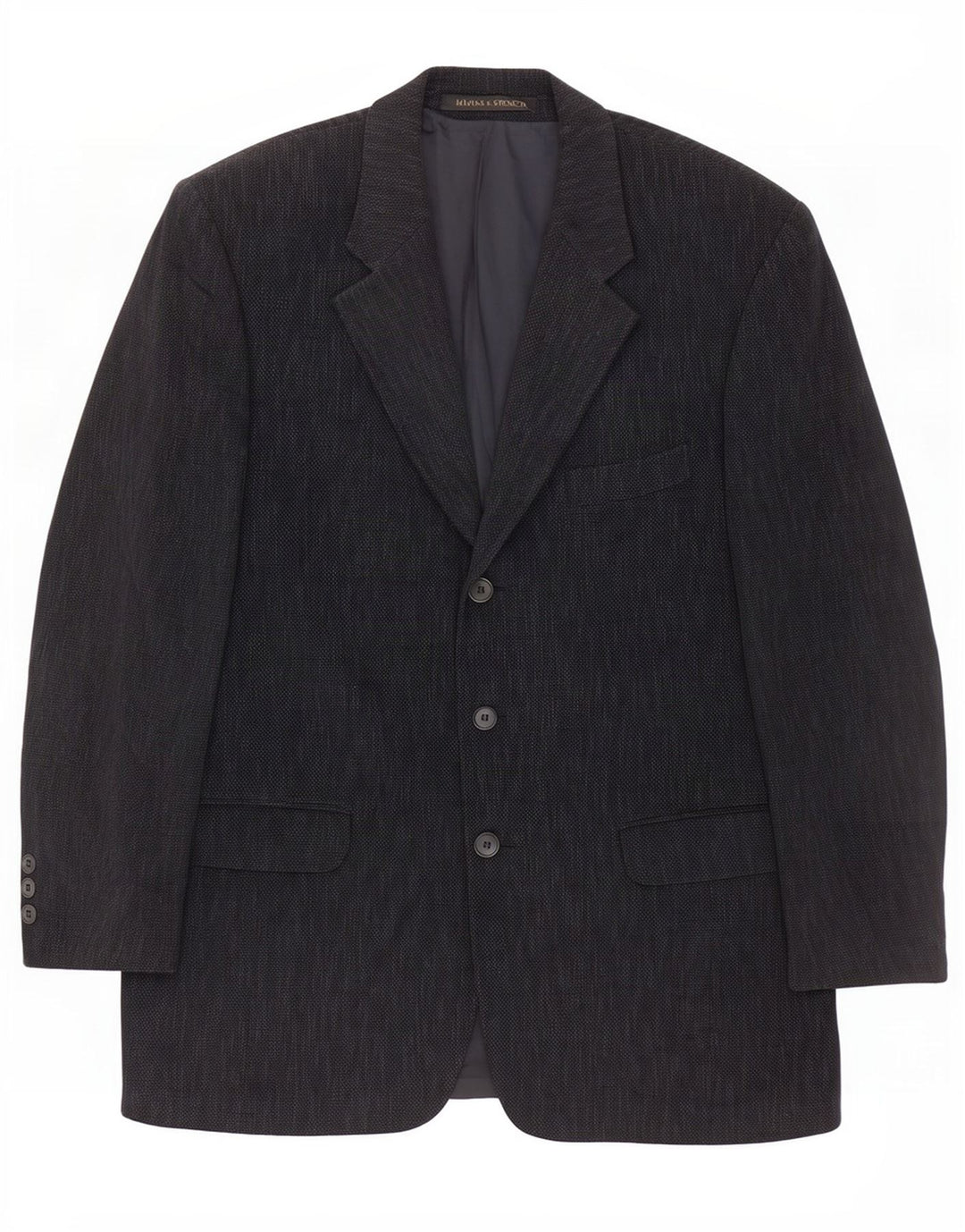 Marks & Spencer Mens St. Michael Blazer Jacket UK 42 Large Black Flecked