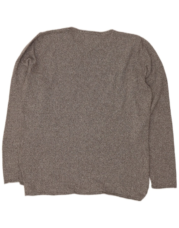 Tommy Hilfiger Mens Crew Neck Jumper Sweater Medium Grey Flecked Cotton