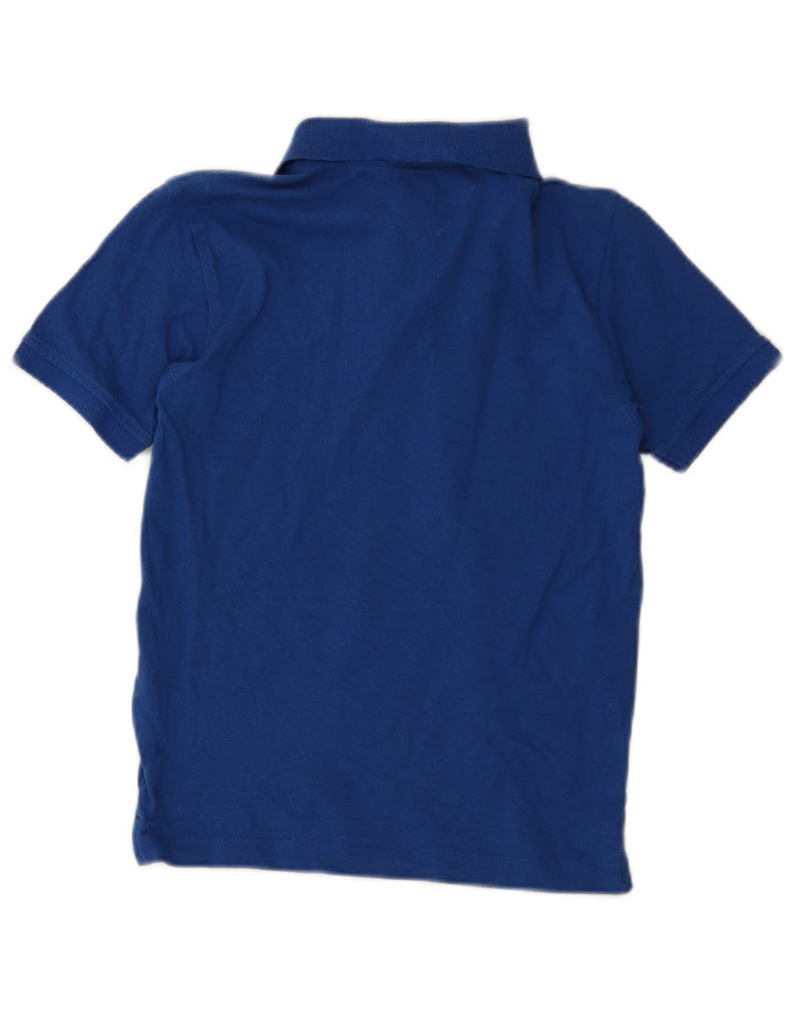 Tommy Hilfiger Boys Polo Shirt 12-13 Years Medium Blue Cotton