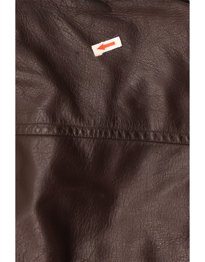 Vintage Mens Leather Jacket UK 40 Large Brown