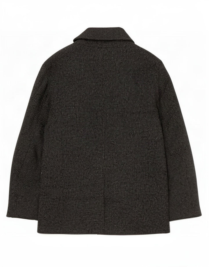Zara Mens Pea Coat UK 40 Large Grey Cotton