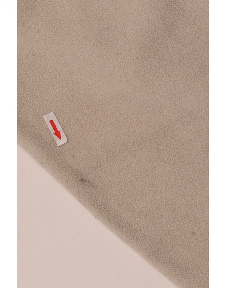 Kappa Mens Zip Neck Fleece Jumper Large Beige Polyester