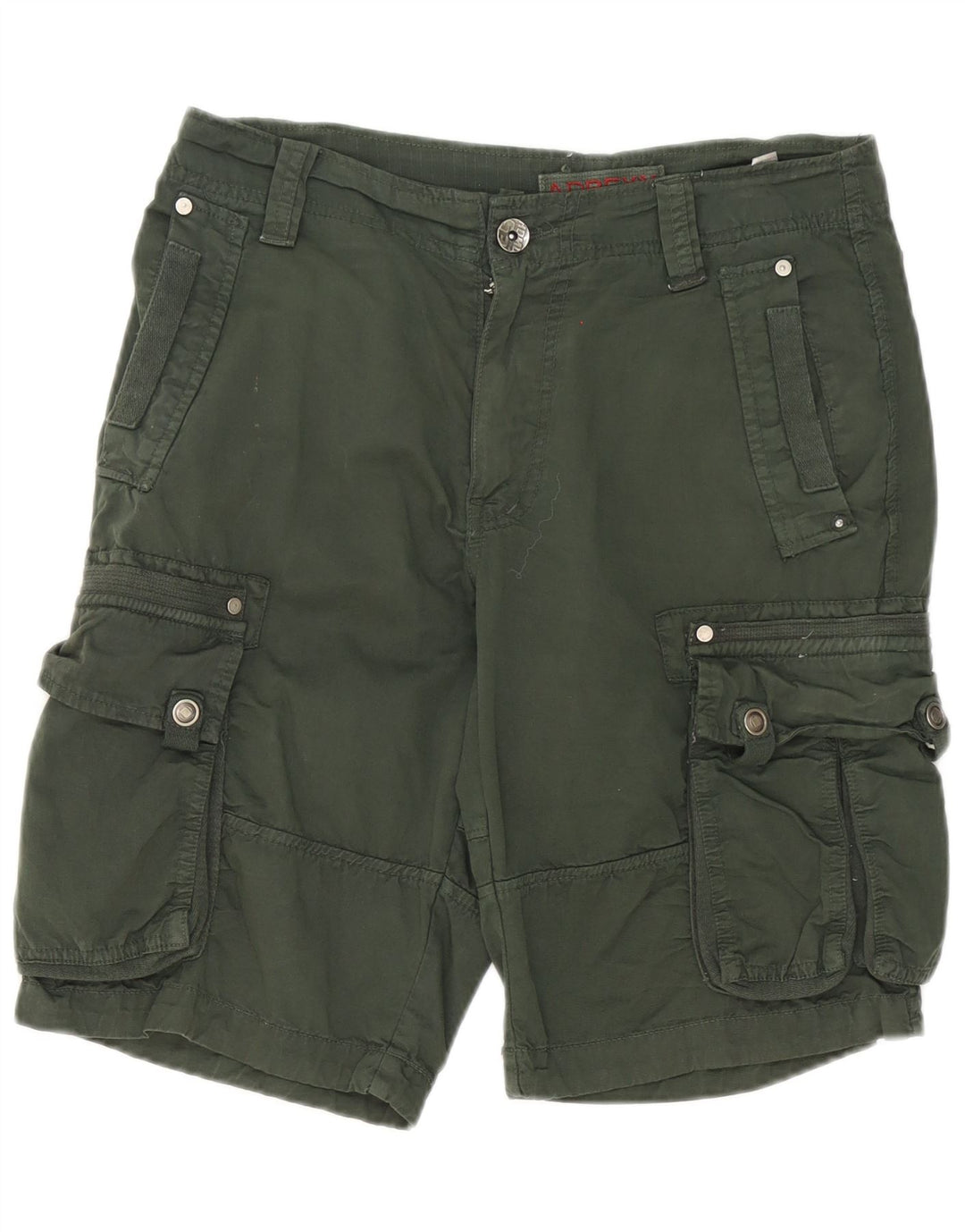 Vintage Mens Cargo Shorts W34 Large Green Cotton