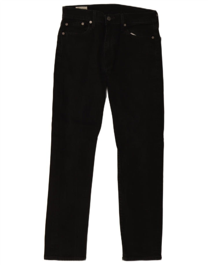 Levi's Mens 502 Tapered Jeans W30 L32 Black Cotton