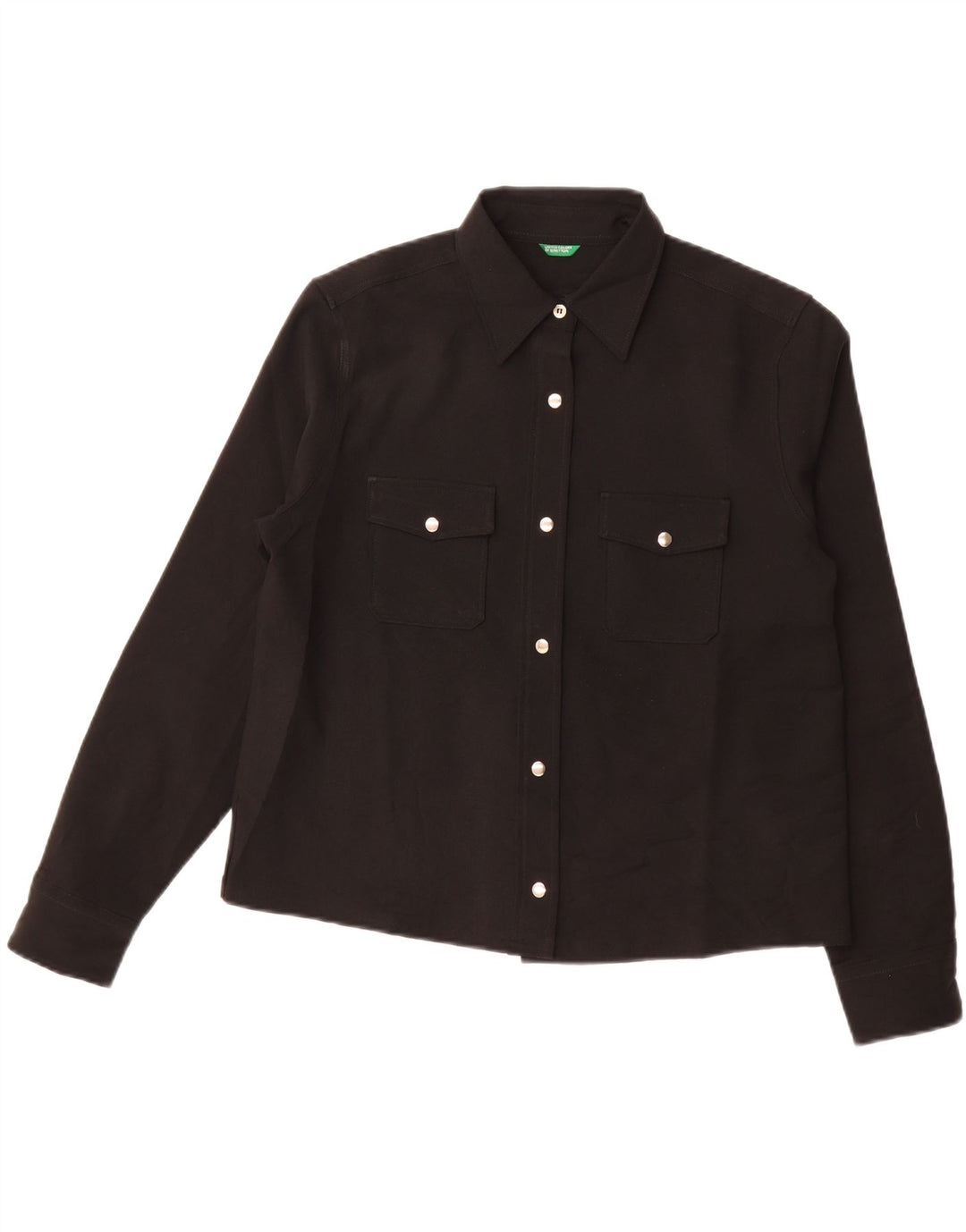 BENETTON Womens Shirt IT 46 Large Black Polyester Vintage Benetton and Second-Hand Benetton from Messina Hembry 