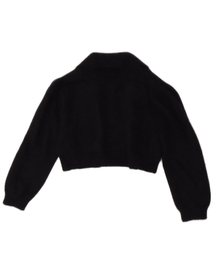 MONSOON Womens 3/4 Sleeve Bolero Cardigan Sweater UK 12 Medium Black