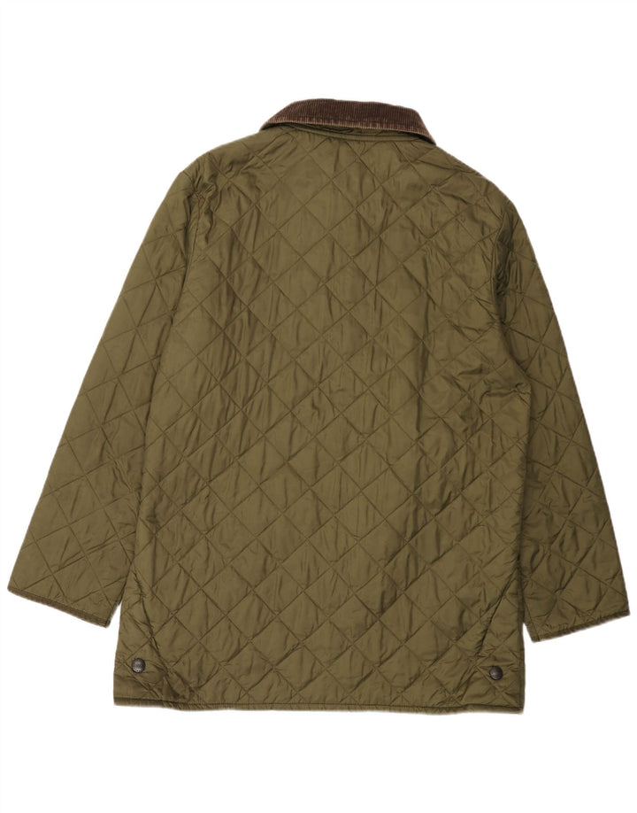 BARBOUR Mens Quilted Jacket UK 40 Large Khaki Polyamide