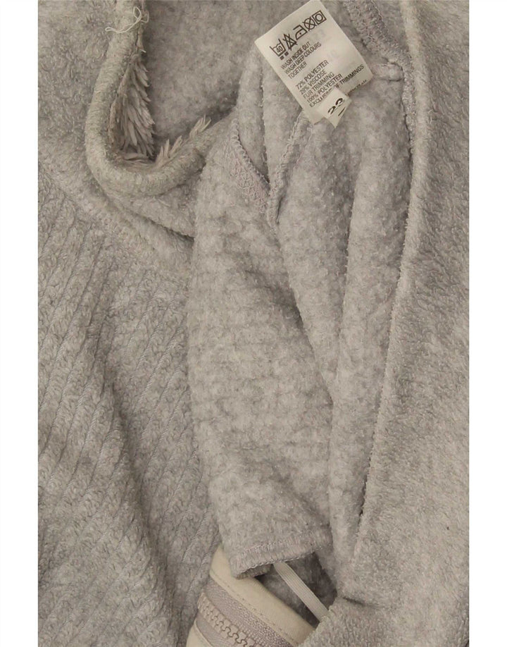 Marks & Spencer Womens Fleece Jacket UK 16 Large Grey Polyester
