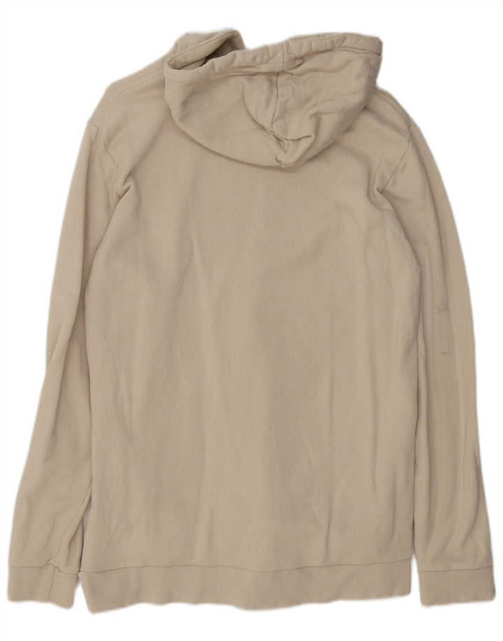 Adidas Mens Graphic Hoodie Jumper Medium Beige Cotton