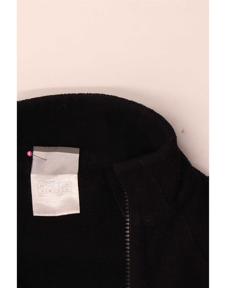 Jack Wolfskin Womens Fleece Jacket UK 10 Small Black Polyester