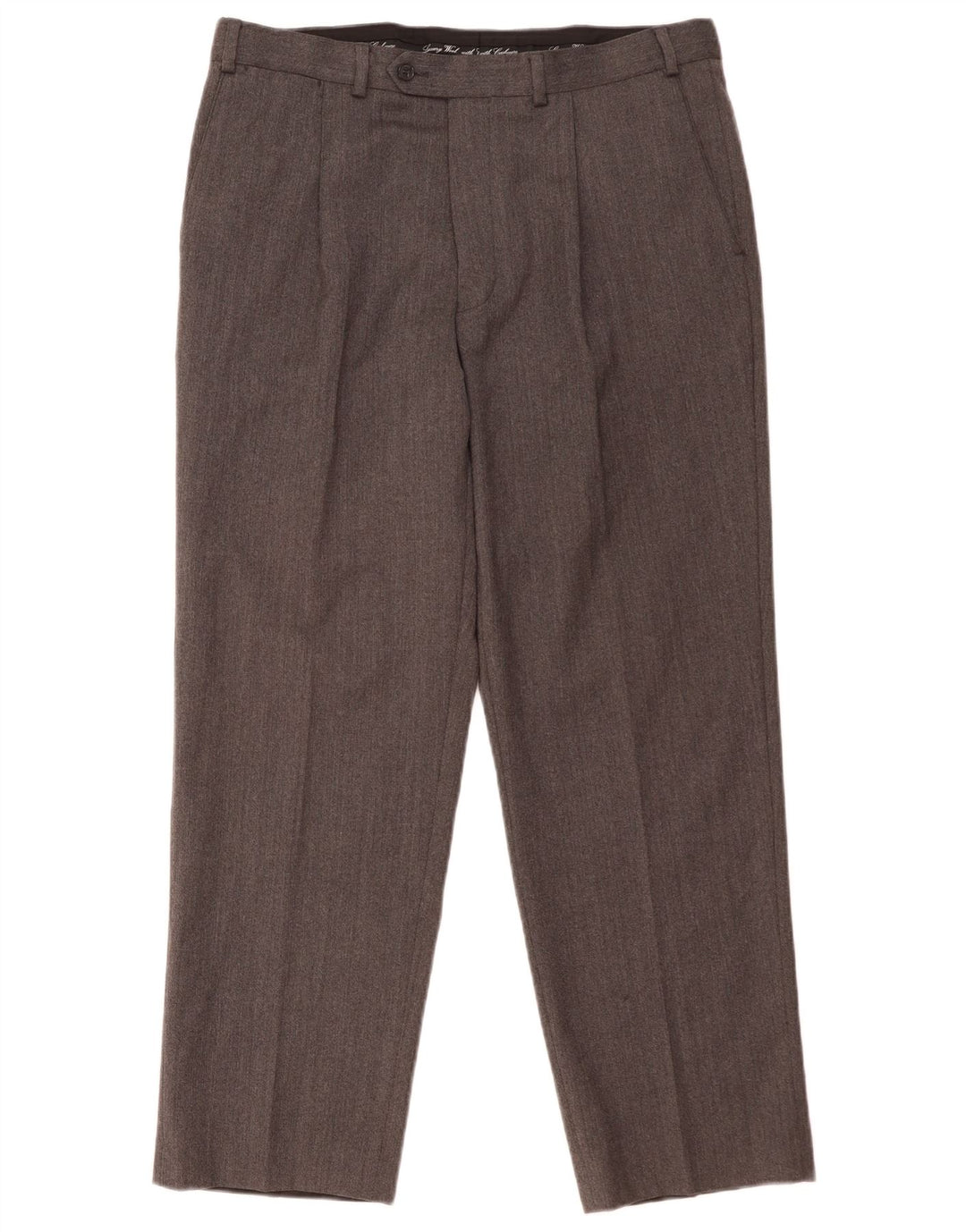 MARKS & SPENCER Mens Straight Suit Trousers W36 L29 Grey Wool