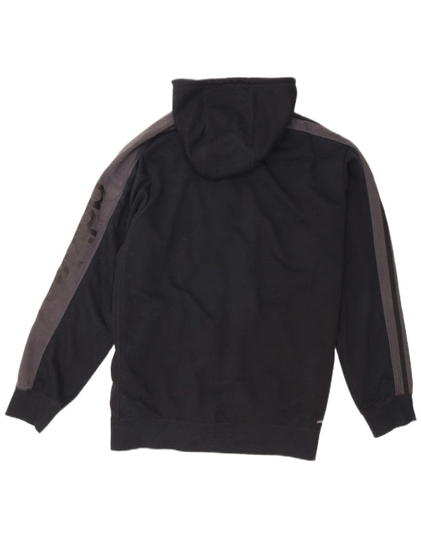 Adidas Mens Climalite Graphic Zip Hoodie Sweater XL Black Colourblock