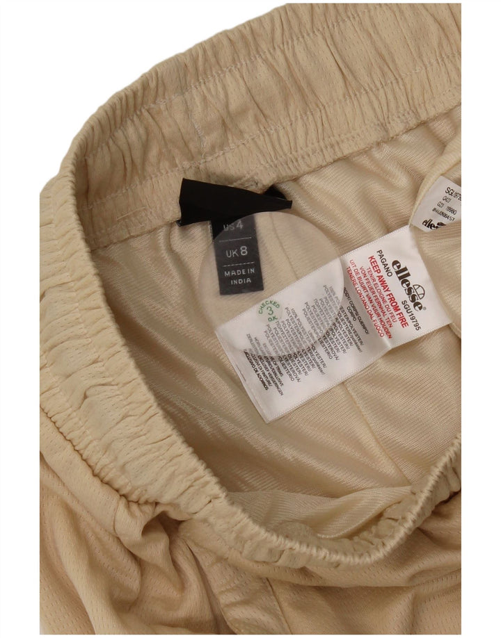Ellesse Womens Tracksuit Trousers UK 8 Small Beige Polyester