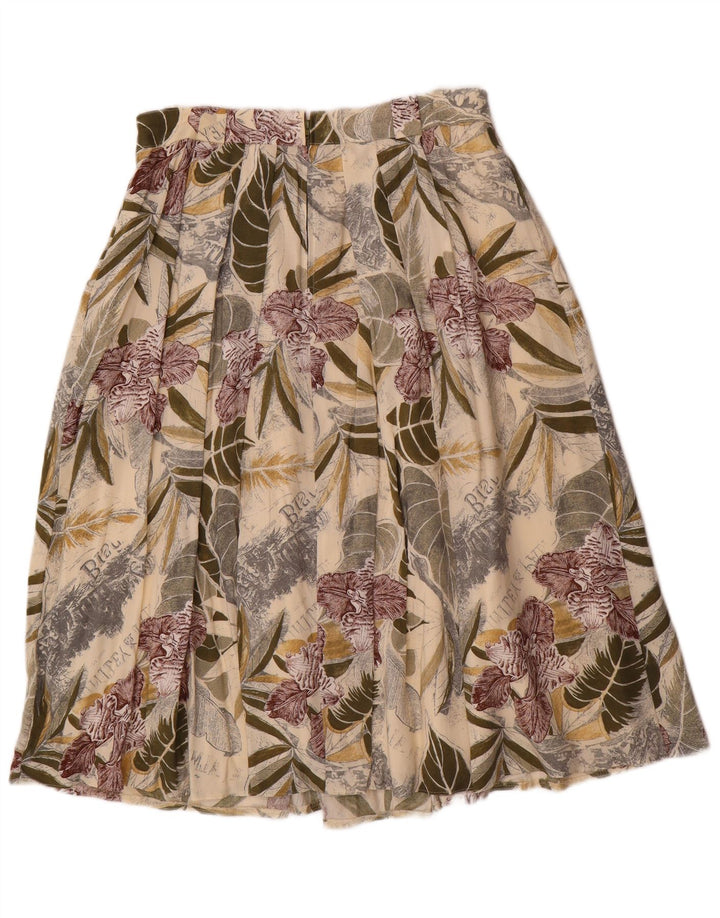 Vintage Womens Pleated Skirt EU 40 Medium W30  Multicoloured Floral