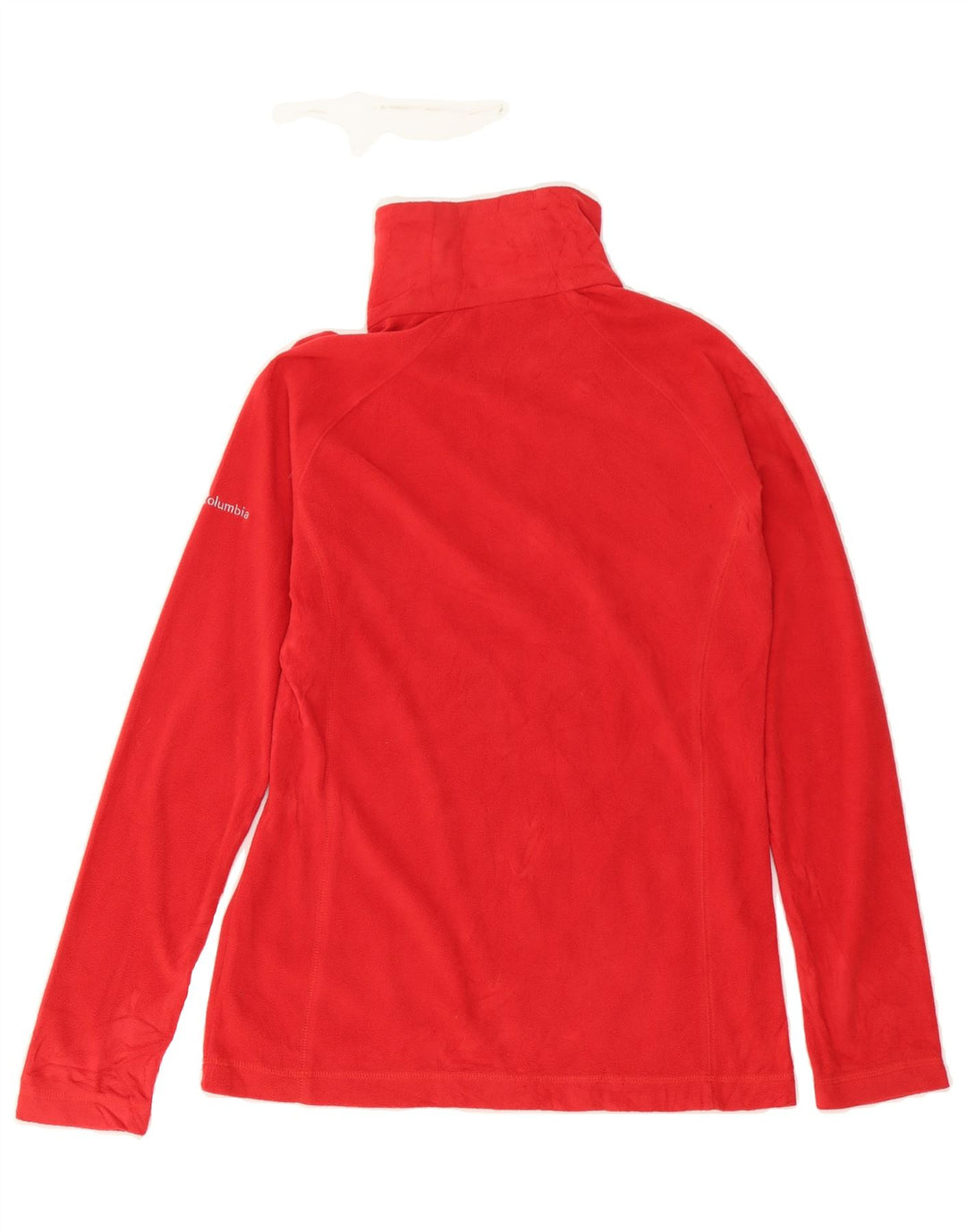 COLUMBIA Womens Zip Neck Fleece Jumper UK 10 Small Red Polyester Vintage Columbia and Second-Hand Columbia from Messina Hembry 