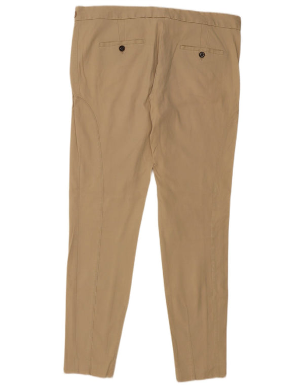 Massimo Dutti Womens Skinny Trousers W34 L29 Beige Cotton