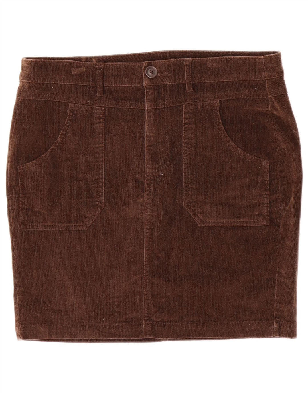 Benetton Womens Mini Corduroy Skirt IT 44 Medium W32 Brown Cotton