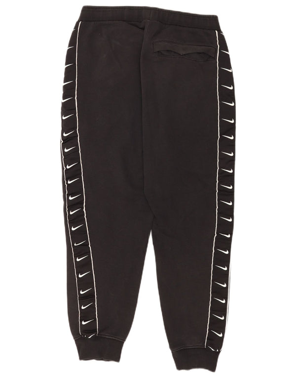 Nike Mens Tracksuit Trousers Joggers Small Black Colourblock Cotton Sports
