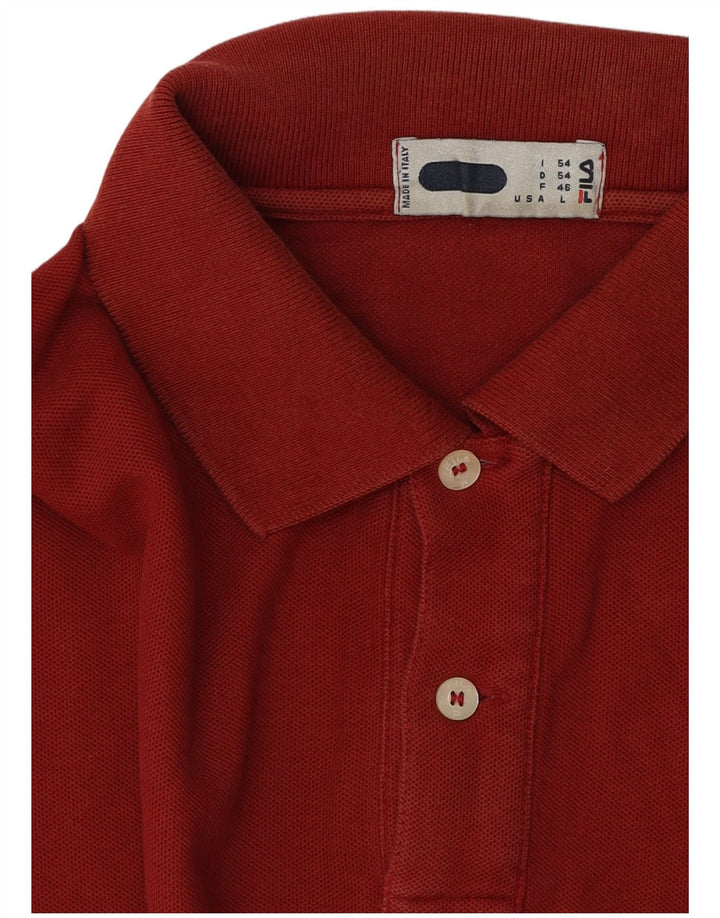 Fila Mens Polo Shirt IT 54 XL Red