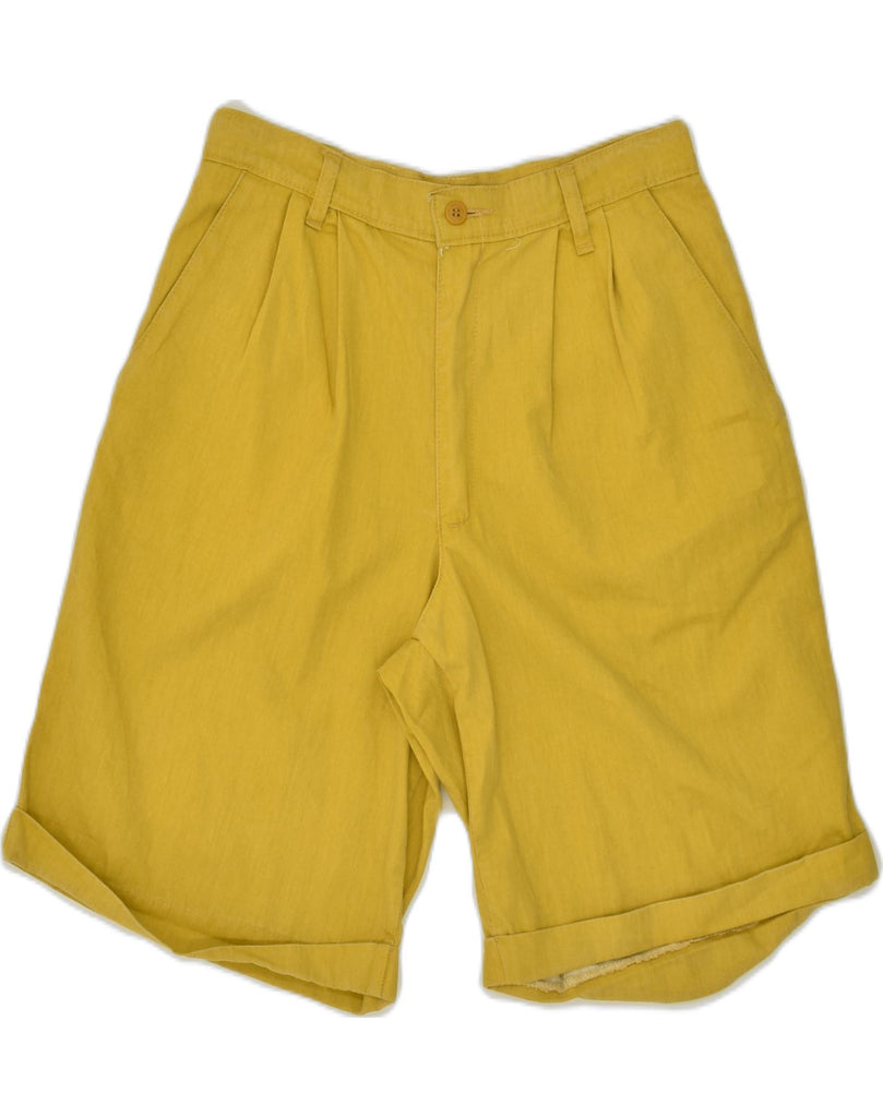 VINTAGE Womens Pegged Casual Shorts IT 44 Medium W28 Yellow Cotton | Vintage Vintage | Thrift | Second-Hand Vintage | Used Clothing | Messina Hembry 