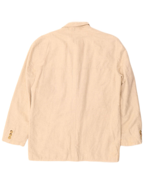 Camel Mens 2 Button Blazer Jacket EU 50 Large Beige Cotton