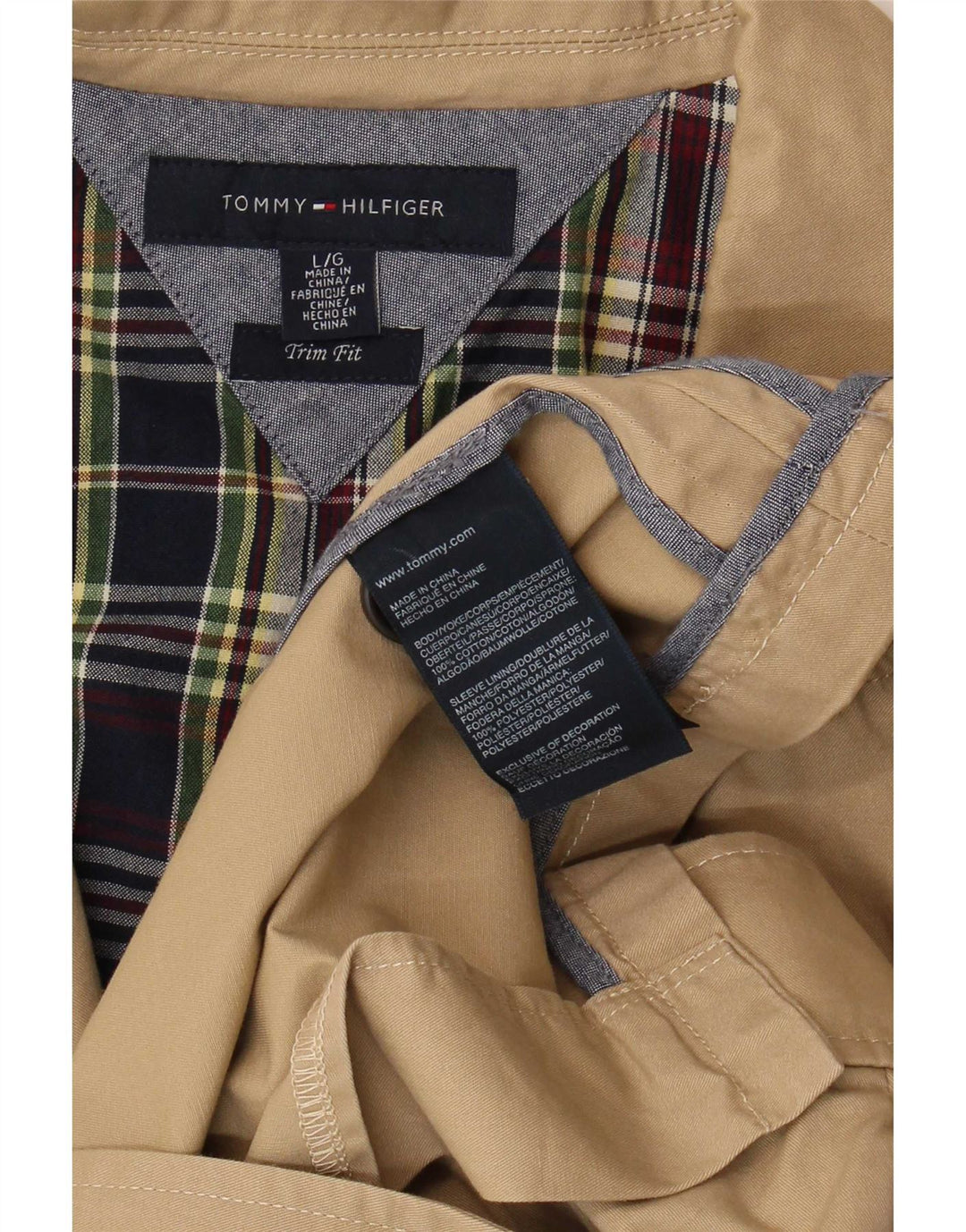 Tommy Hilfiger Mens trim fit 2 Button Blazer Jacket UK 40 Large Beige