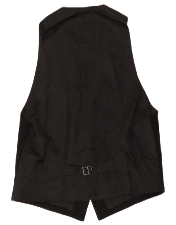 Carlo Pignatelli Womens Slim Waistcoat IT 54 XL Black Pinstripe Acetate
