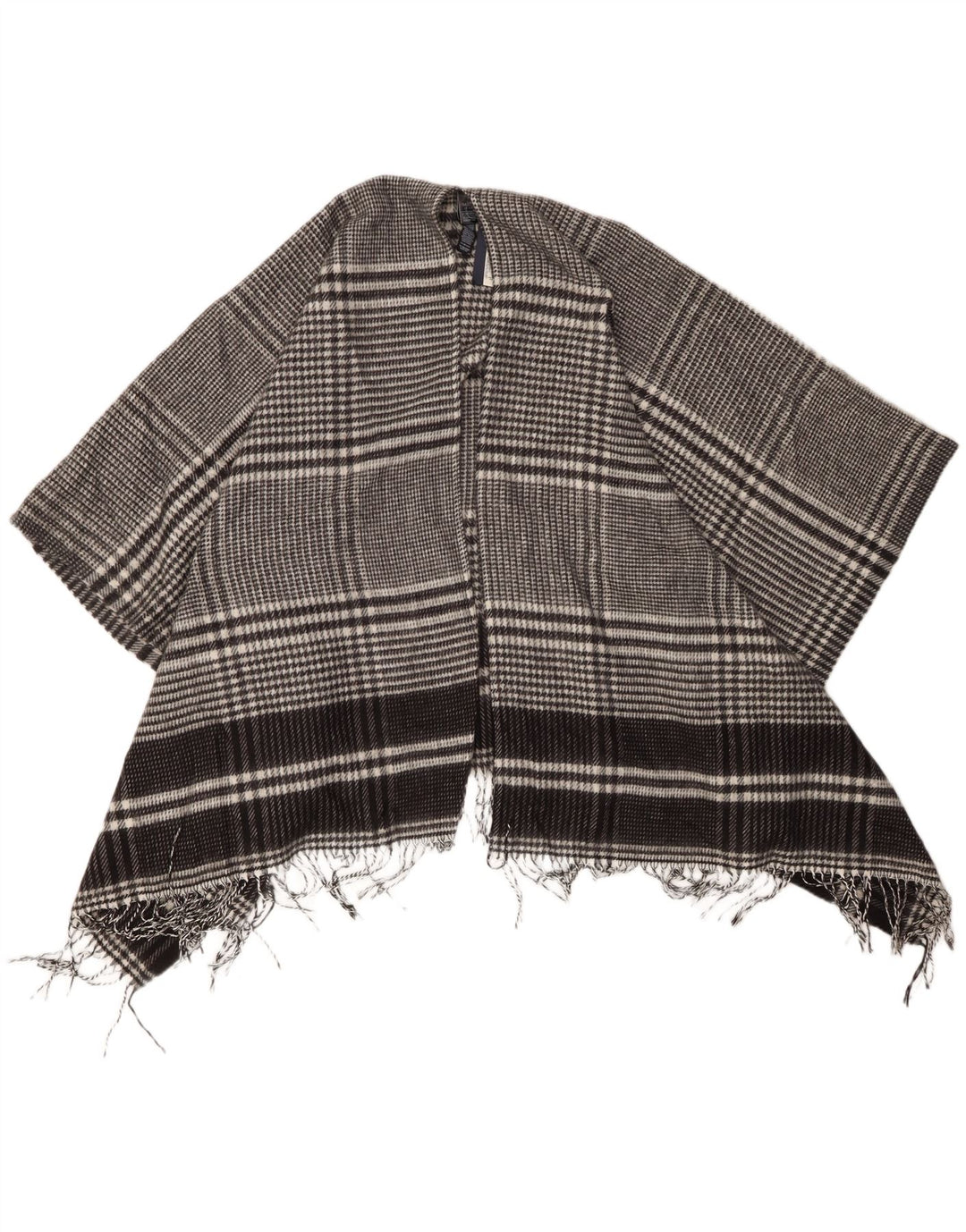 Marks & Spencer Womens Cape Cardigan Sweater One Size Black Houndstooth