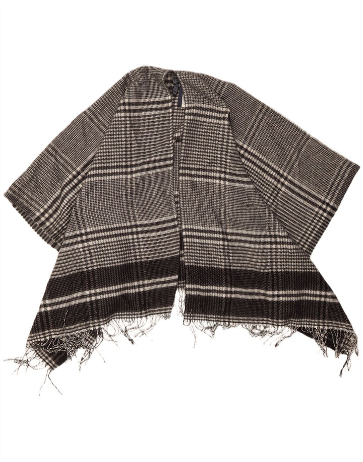 Marks & Spencer Womens Cape Cardigan Sweater One Size Black Houndstooth