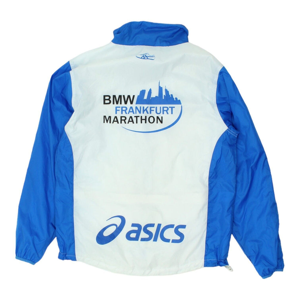 BMW Frankfurt Marathon Mens White Asics Track Jacket | Vintage Sportswear VTG | Vintage Messina Hembry | Thrift | Second-Hand Messina Hembry | Used Clothing | Messina Hembry 