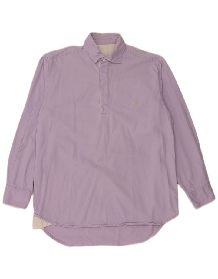CREW CLOTHING Mens Pullover Shirt Small Purple Cotton