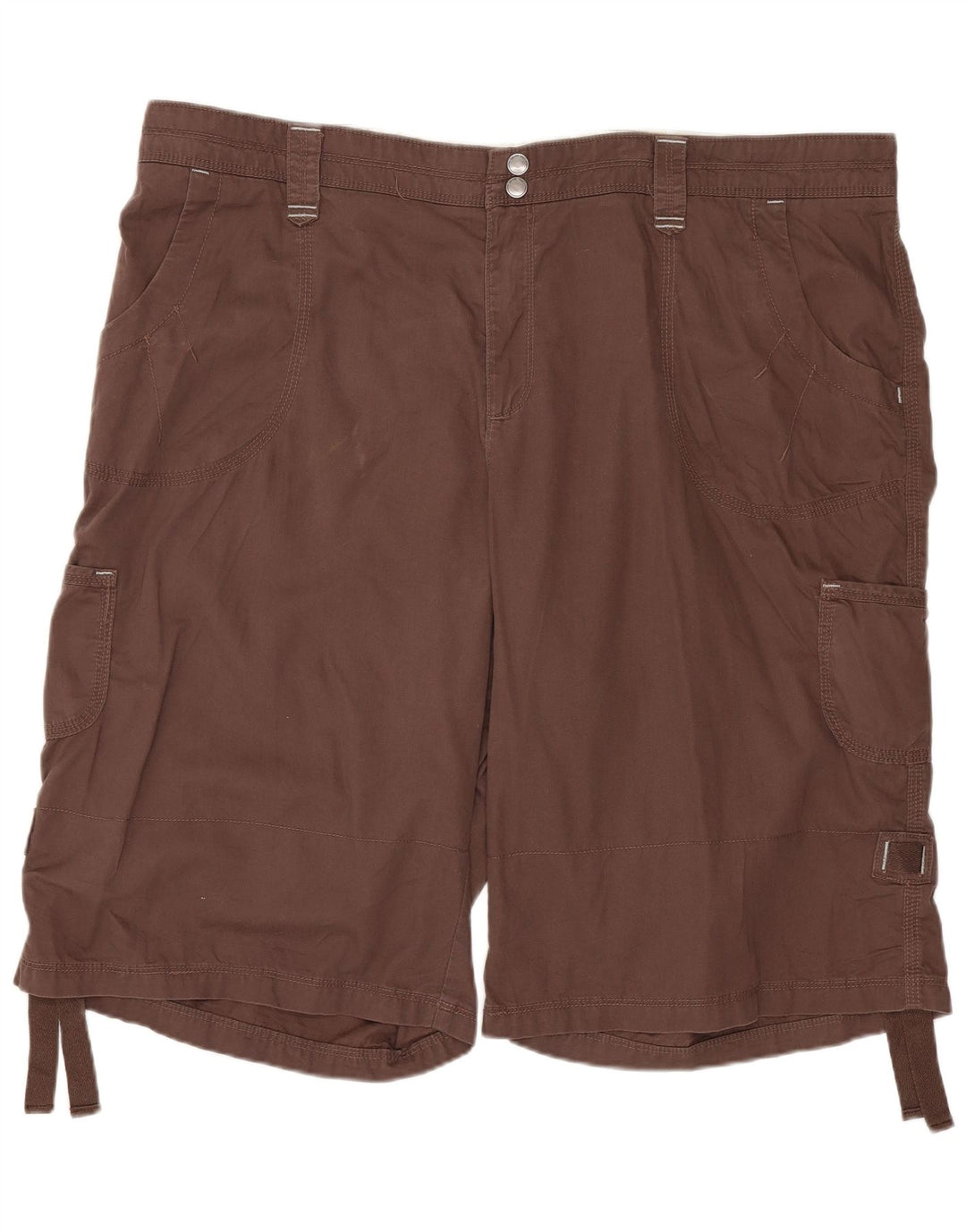 Lee Womens Plus Size Cargo Shorts US 20 XL W40 Brown Cotton
