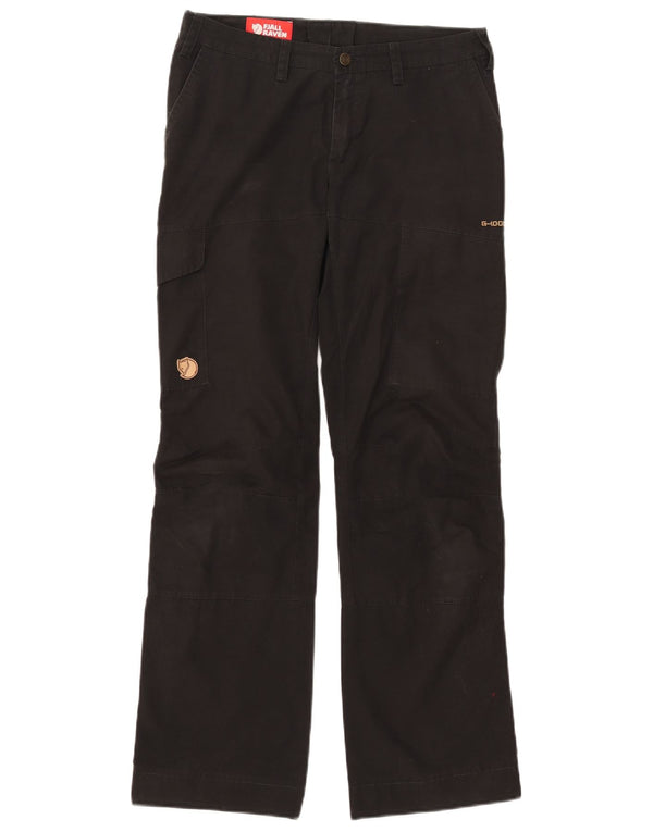Fjall Raven Womens Straight Cargo Trousers EU 36 Small W30 L31 Black
