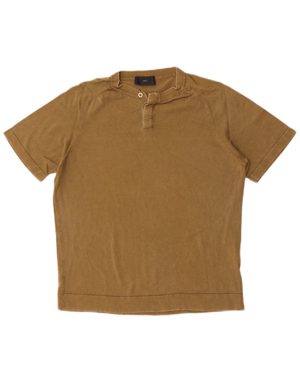 Liu Jo Mens T-Shirt Top Large Khaki Cotton
