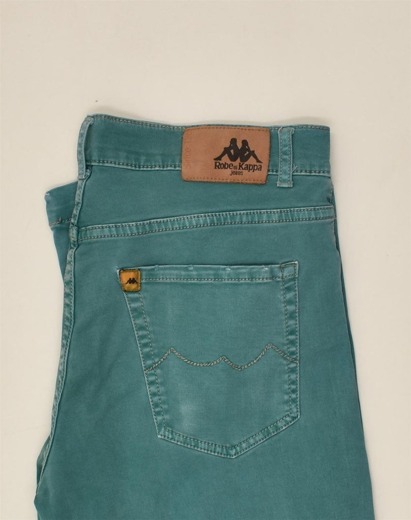 KAPPA Womens Straight Jeans W32 L34  Turquoise Cotton | Vintage Kappa | Thrift | Second-Hand Kappa | Used Clothing | Messina Hembry 