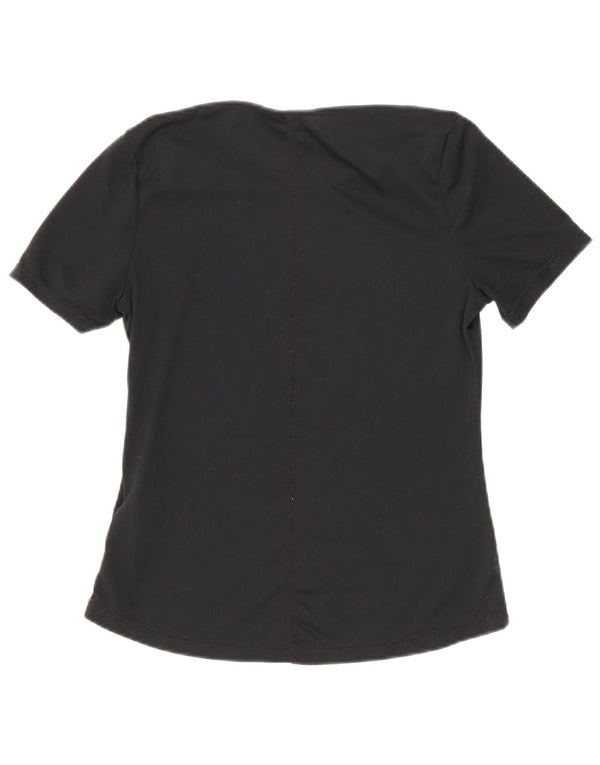 Nike Girls Dri Fit T-Shirt Top 10-11 Years Medium Black Polyester
