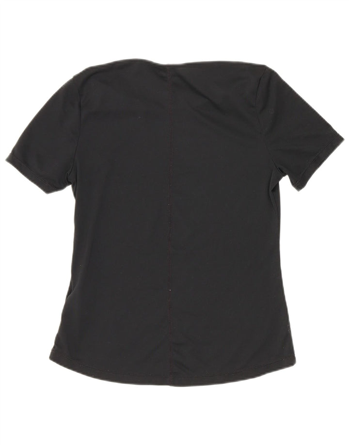 Nike Girls Dri Fit T-Shirt Top 10-11 Years Medium Black Polyester