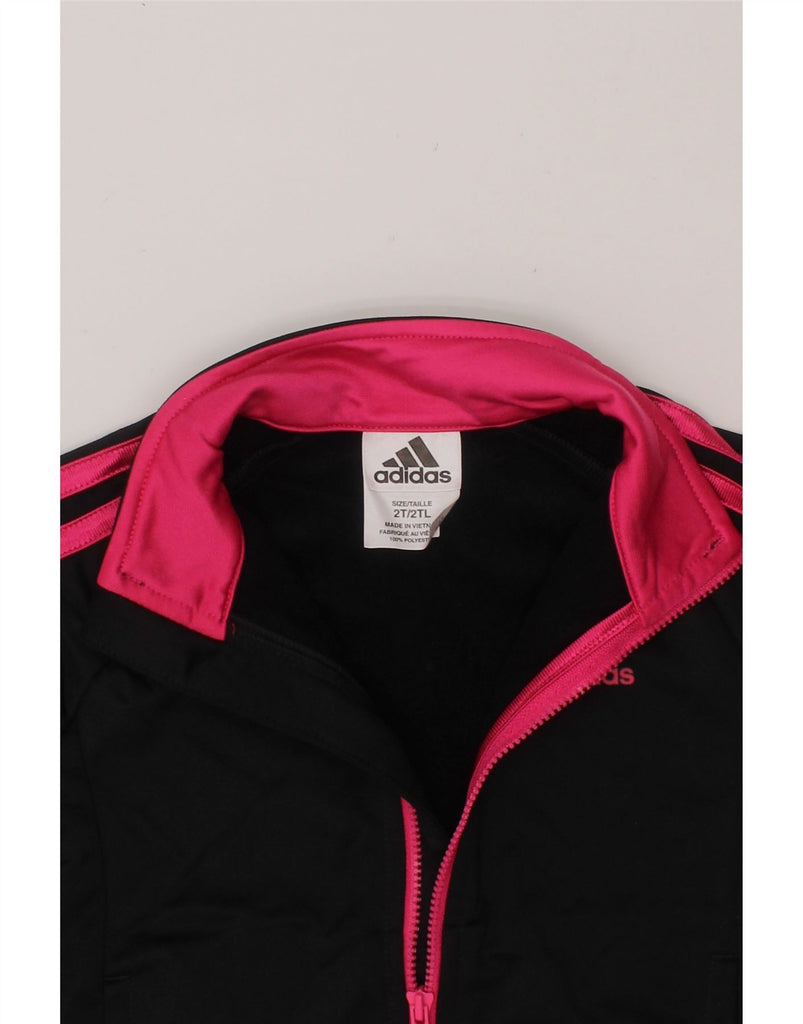 ADIDAS Baby Girls Graphic Tracksuit Top Jacket 18-24 Months Black Vintage Adidas and Second-Hand Adidas from Messina Hembry 