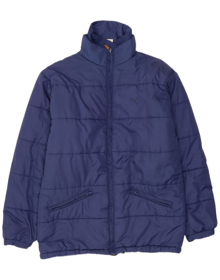 Puma Mens Padded Jacket UK 40 Large Navy Blue Polyamide