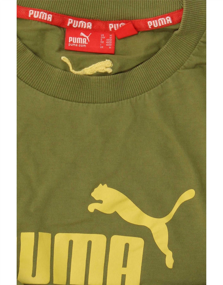 Puma Mens Graphic T-Shirt Top Medium Green