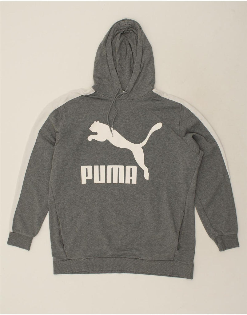 PUMA Mens Graphic Hoodie Jumper XL Grey | Vintage Puma | Thrift | Second-Hand Puma | Used Clothing | Messina Hembry 