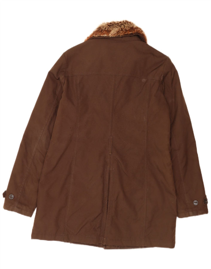 Woolrich Womens Padded Jacket UK 14 Medium Brown Nylon