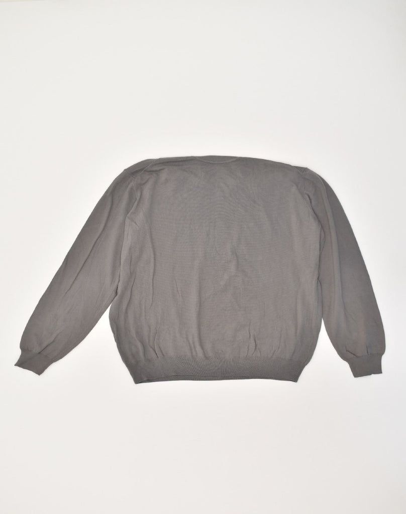 MARLBORO CLASSICS Mens V-Neck Jumper Sweater 2XL Grey Cotton | Vintage Marlboro Classics | Thrift | Second-Hand Marlboro Classics | Used Clothing | Messina Hembry 